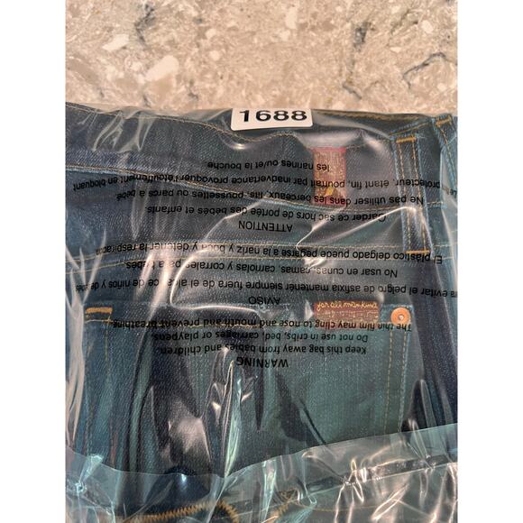 7 For all Mankind Austyn Jeans Straight Leg Dark Blue Size 31 JL - Picture 11 of 11